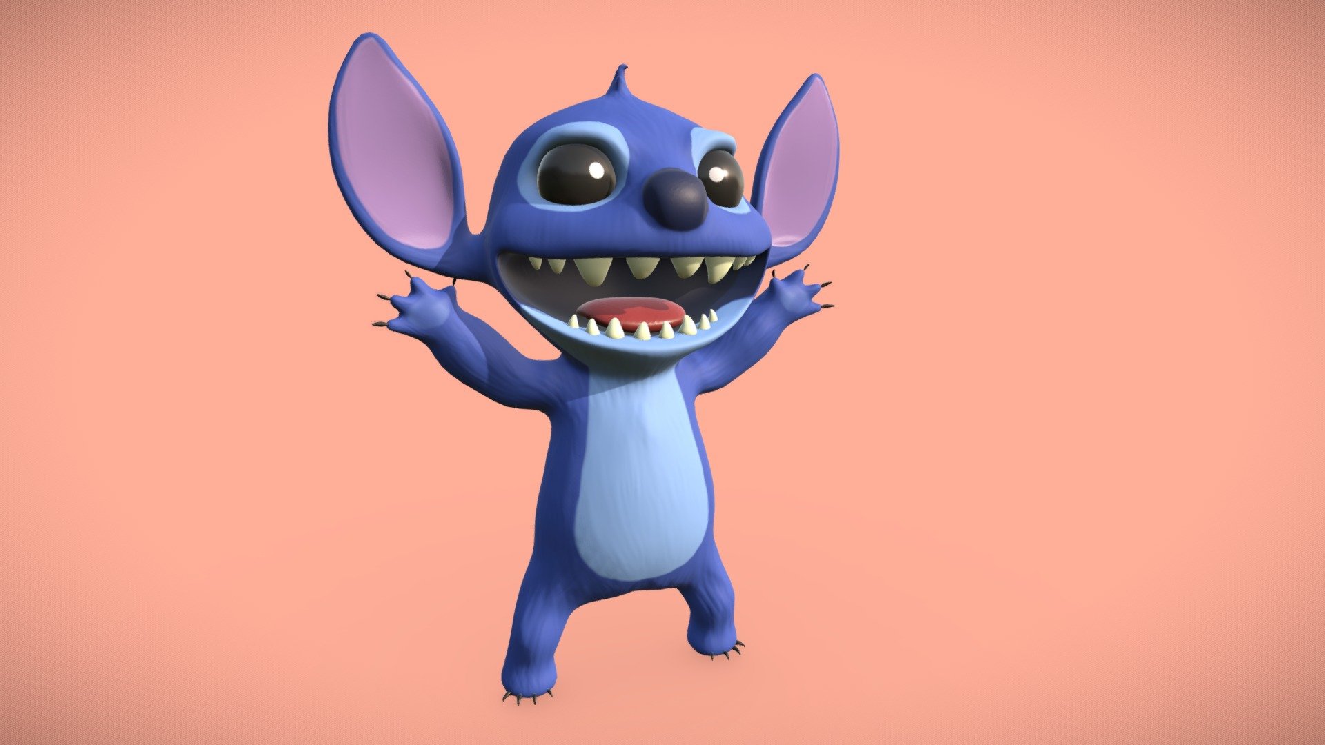 Stitch - Final Spfii - 3d Model By Lautarocattai [0f4a401] - Sketchfab