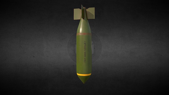 Aircraft bomb (CAT-UXO-500LB C) 3D Model