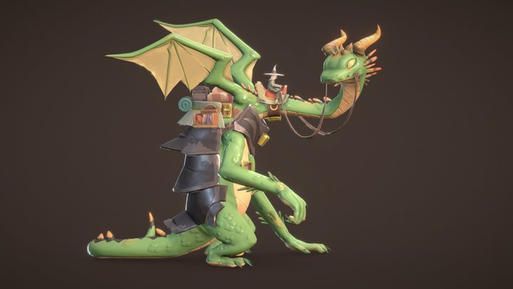 Stylized Dragon 3D Model