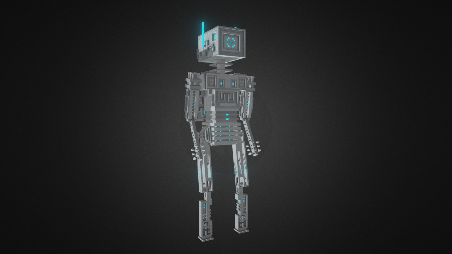 Voxel Robot Model | Human-Camera Hybrid Design - Download Free 3D model ...