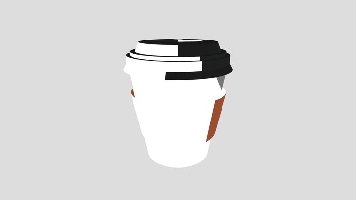 Low Poly Coffee Cup 3D Model
