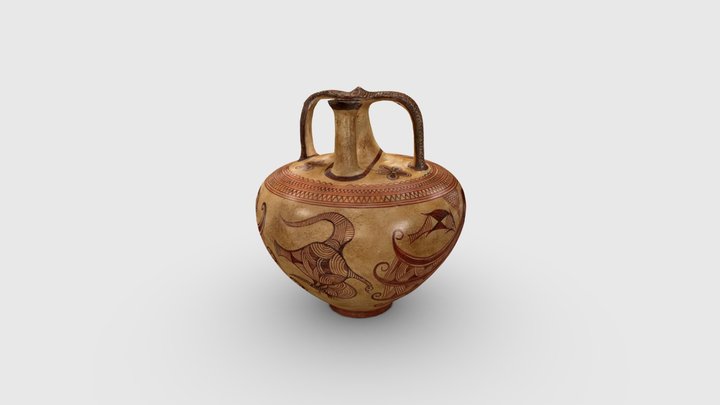 18 - Stirrup Jar with Stylized Octopus 3D Model