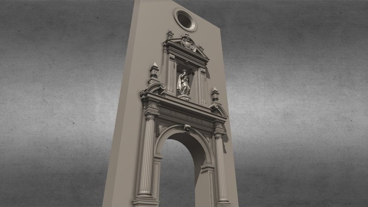 Portada de la Iglesia de Santiago, Granada 3D Model
