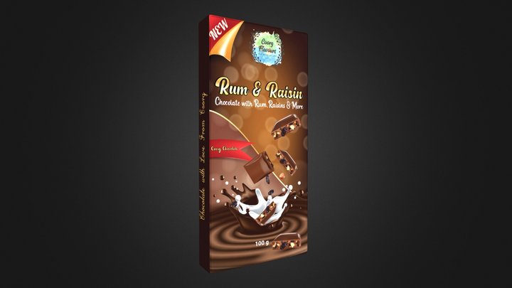 Coorg Flavours - Rum And Raisin Chocolate Box 3D Model