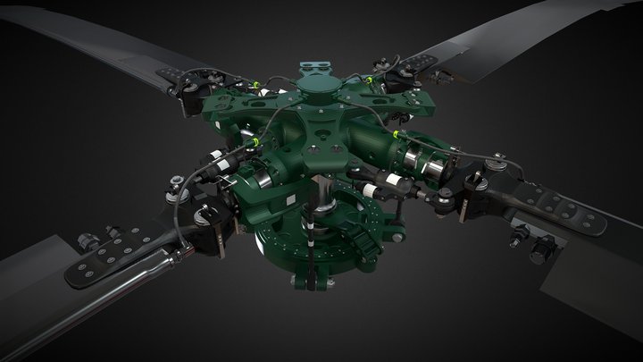 UH 60 Helicopter Rotor 3D Model