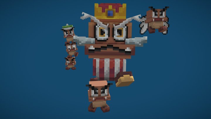 King Goomba Blockbench 3D Model