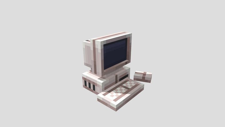 Half-Life in Minecraft. Computer 3D Model