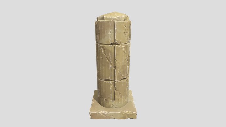 Colonne grecque variante cassée 3D Model