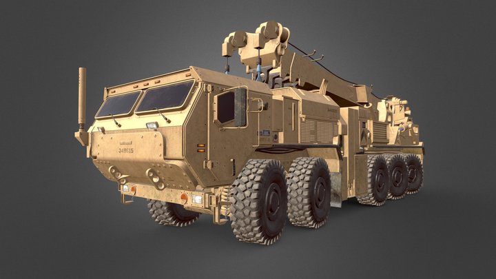 Oshkosh LVSR Military Recovery Heavy Truck 3D Model