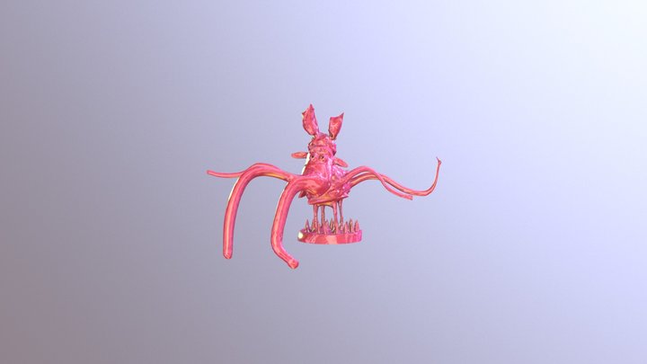 Pink Devil Sheep 2.0 3D Model