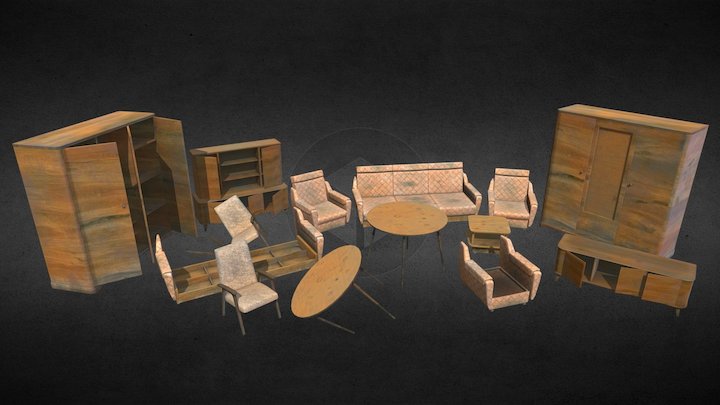 USSR Furniture 3D Model