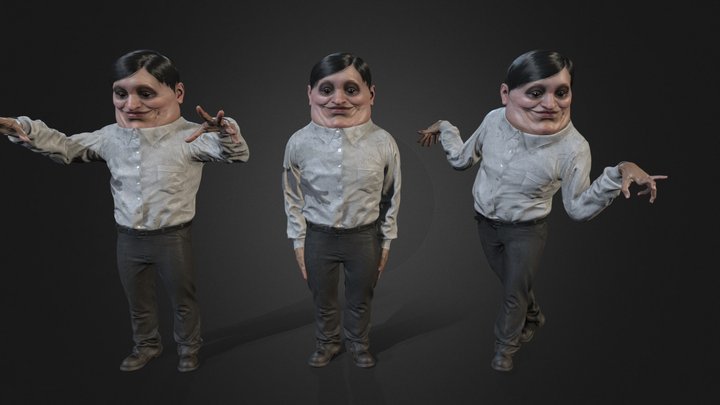 Dandadan Fan Art -The Serpo Aliens- セルポ星人 3D Model
