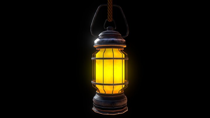 Gas_lamp_lowpoly 3D Model