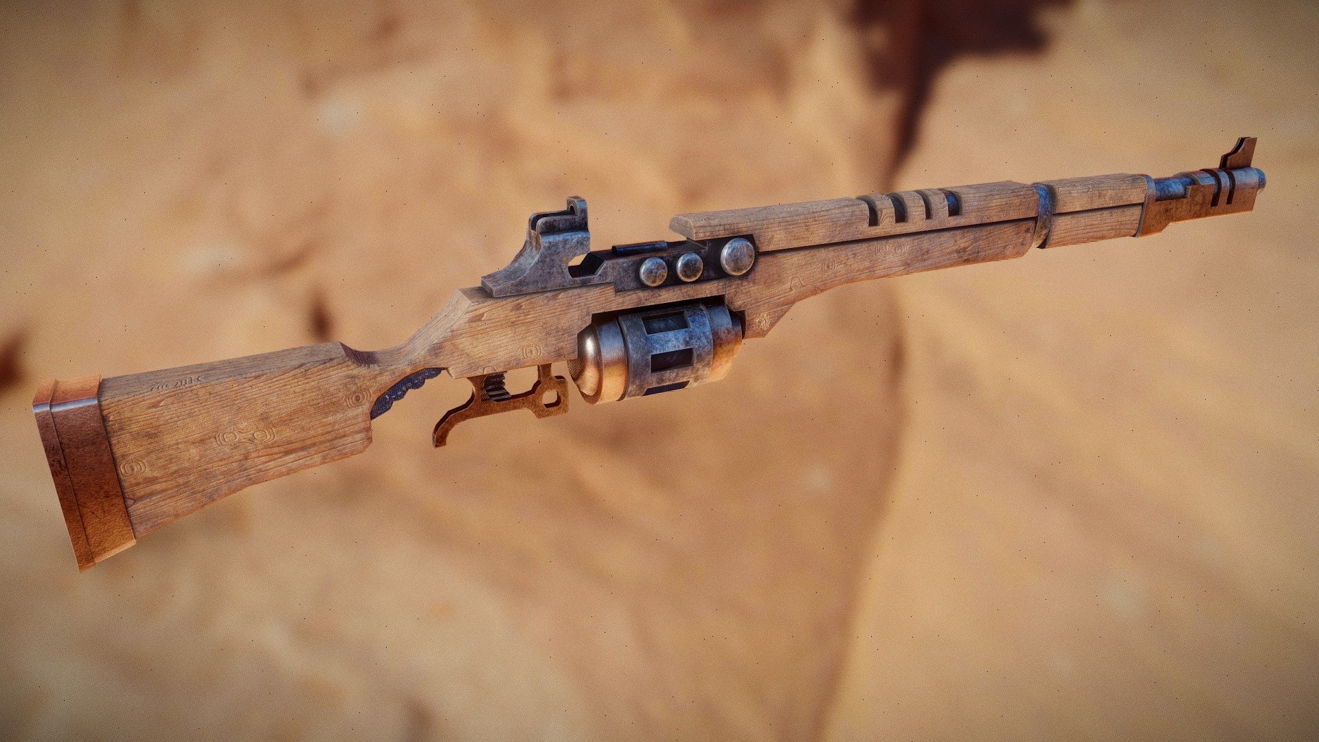 Adeptus Mechanicus Galvanic Rifle Download Free 3D model by Kelisei