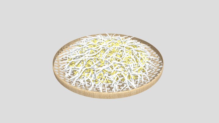 A Basket of Bean Sprout 3D Model
