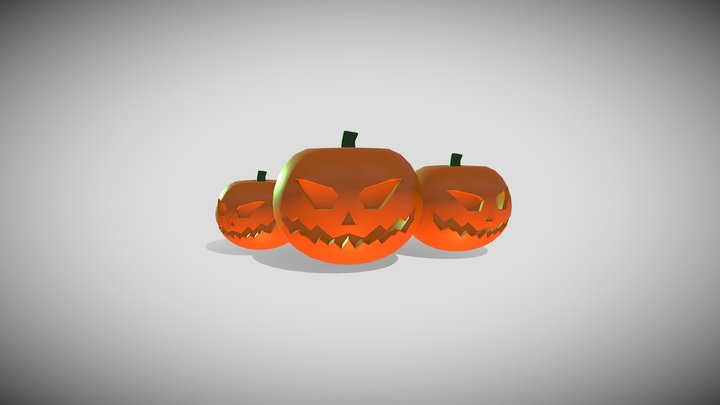 Halloween Pumpkins 3D Model