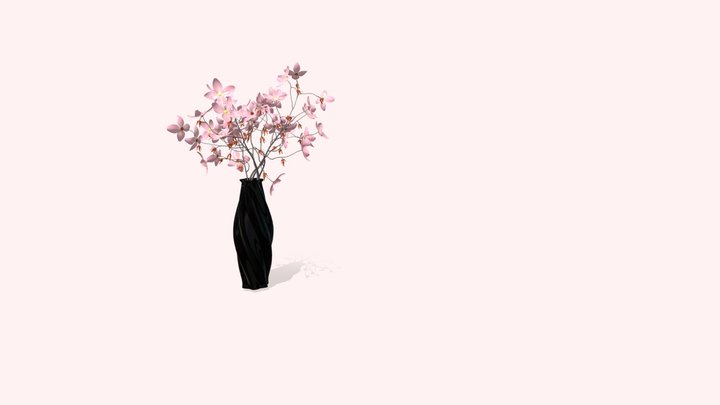 flowers with the vase 3D Model