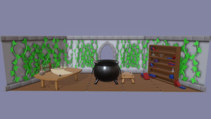 Final project Wizard's room 3D Model