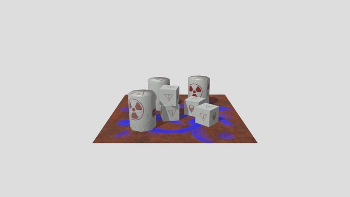 Modern Crates Barrels 3D Model