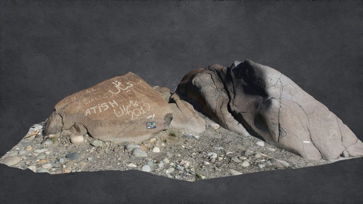 Rock Carving at Chilas-VII (Rock 72) 3D Model