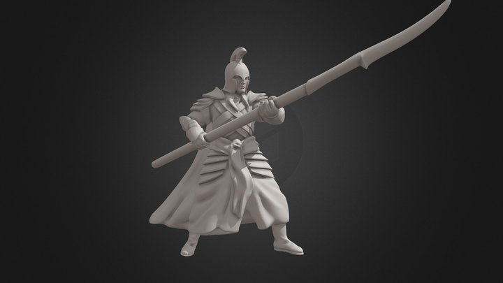 Elf with spear 3d printable miniature STL 3D Model
