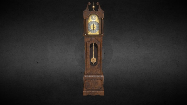 Grandfather Clock 3D Model