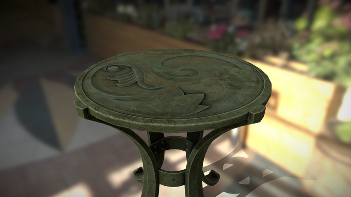 (Low) Bistro Table 3D Model
