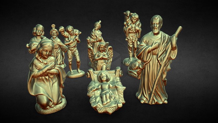 Nativity Scene 3 All 3D Model