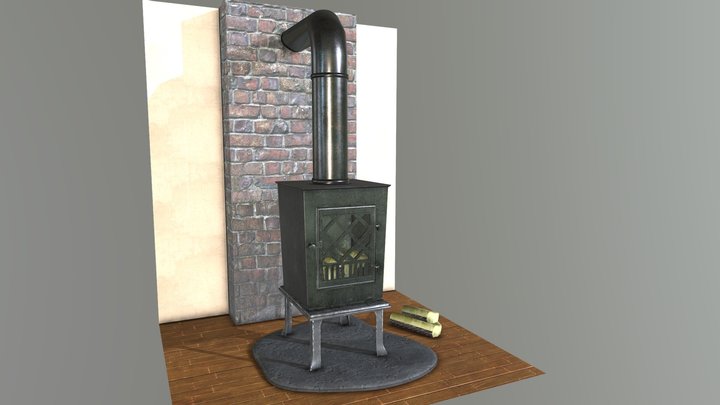 wood stove 3D Model