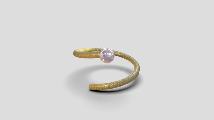 小粒パール　オープンリング（parl openring） 3D Model
