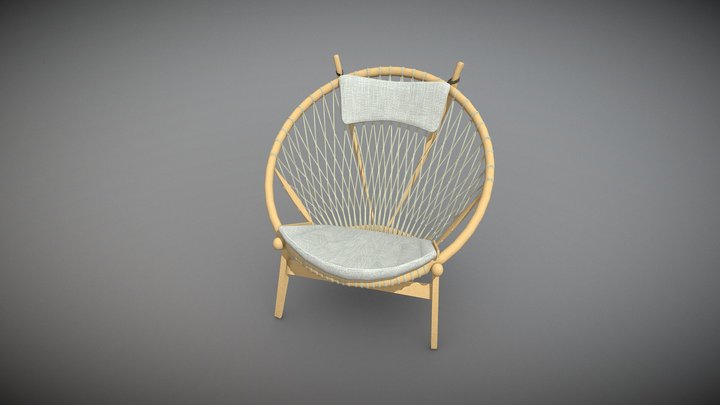 Rieten stoel, Circle Chair 3D Model