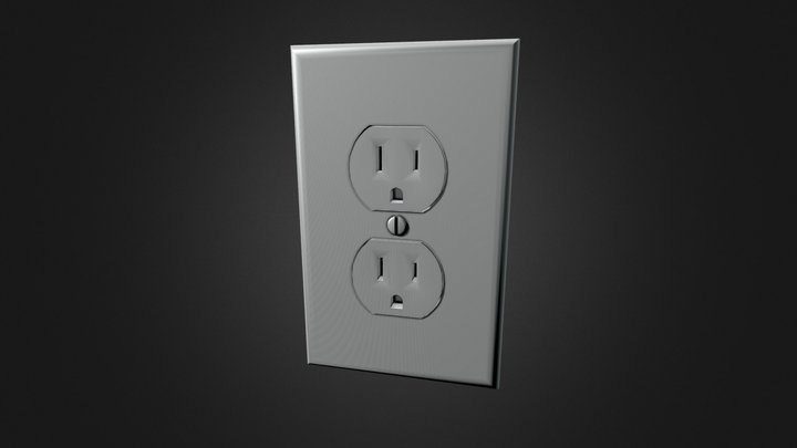 Wall Outlet American 3D Model