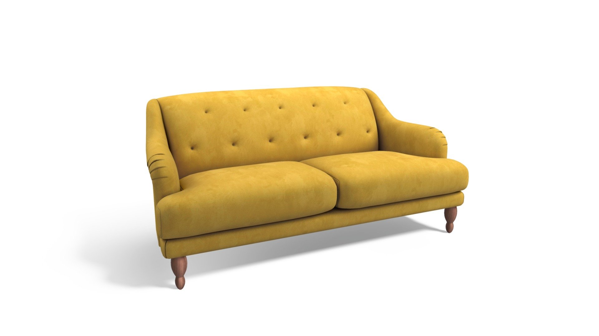 Ariana 3 Seater, Ochre Velvet