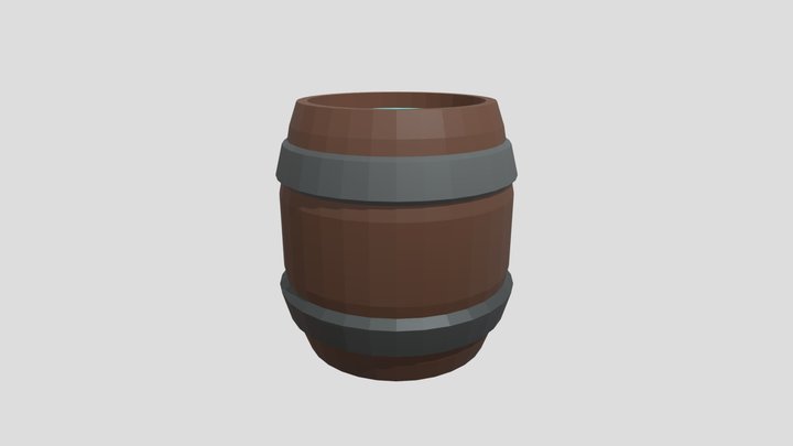 Barril com agua / Barrel with water 3D Model