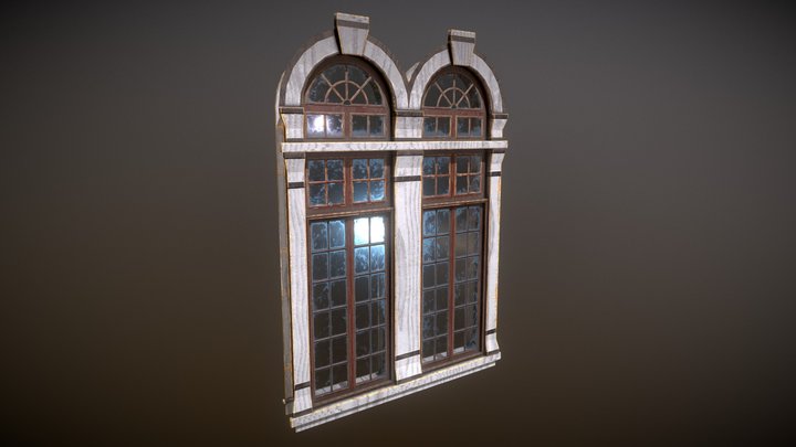Old Victorian Window 3D Model