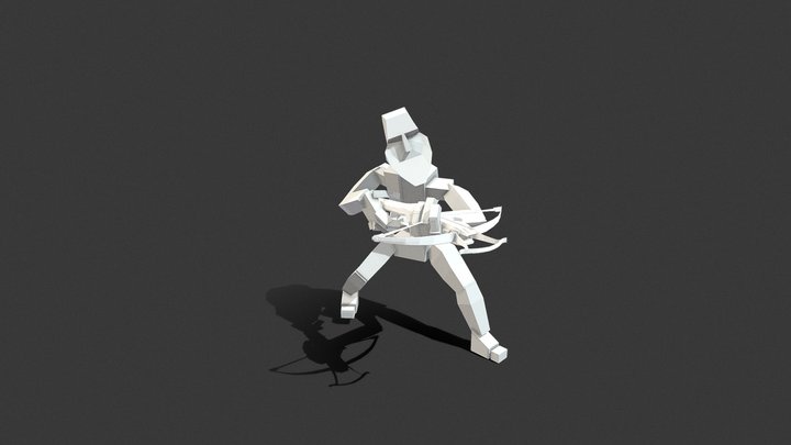 10 Dwarf with Crossbow 3D Model