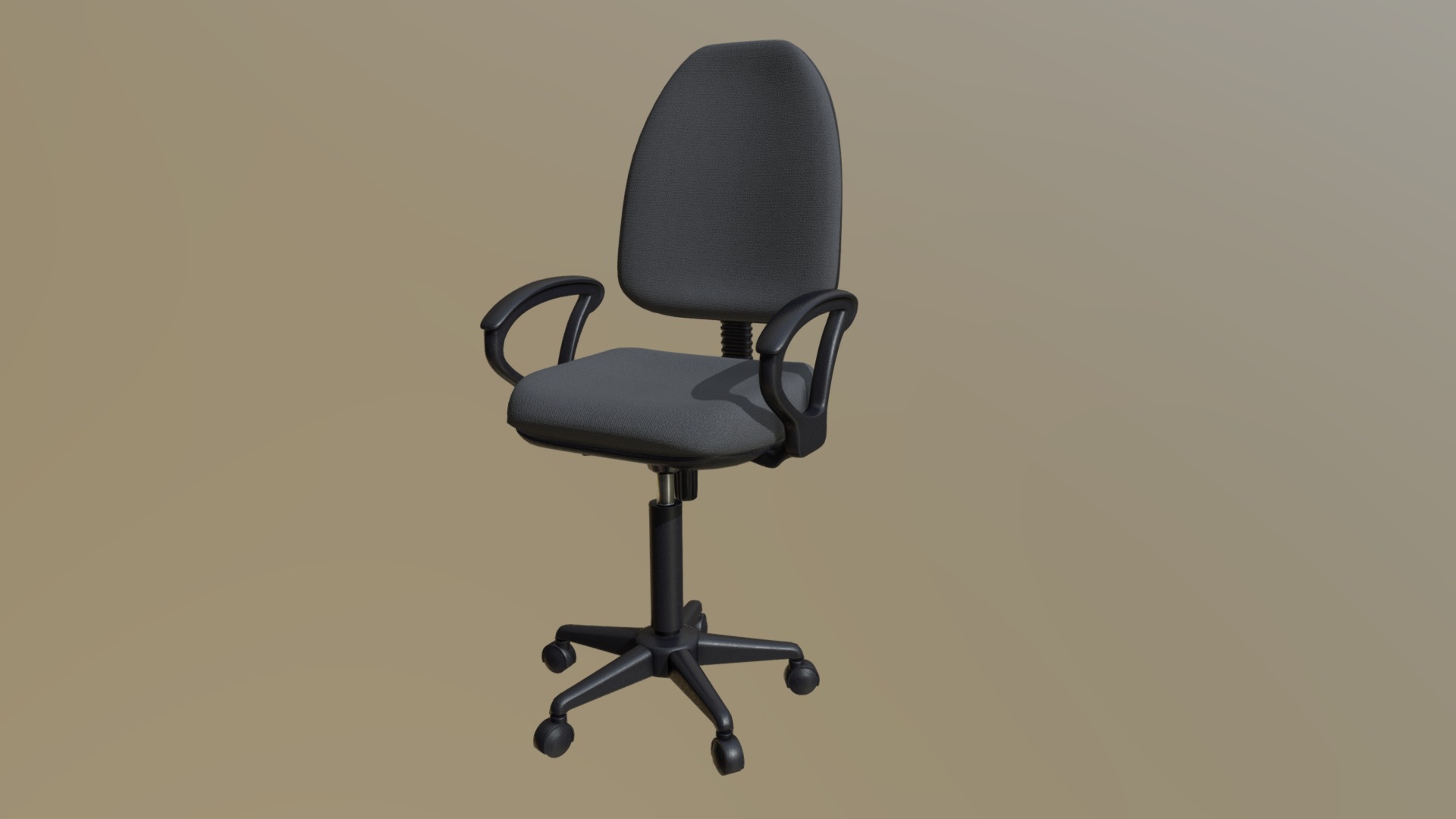 3D model Office Chair - This is a 3D model of the Office Chair. The 3D model is about a black office chair.