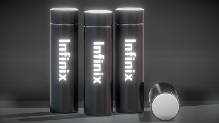 Smart Water Bottle Created in Blender