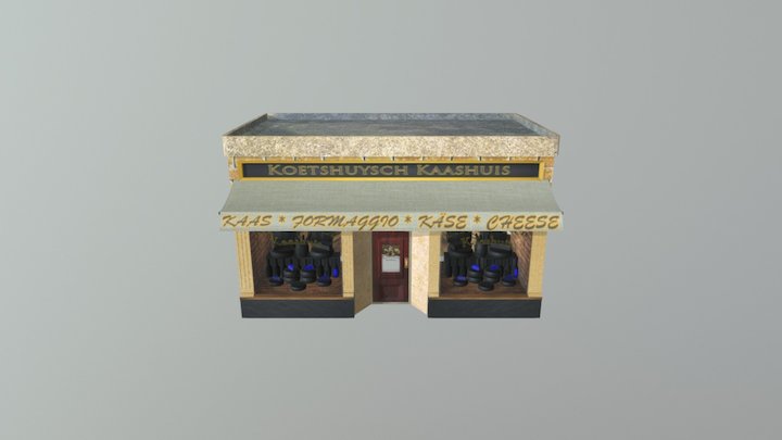 Cheese Shop Display Window 3D Model