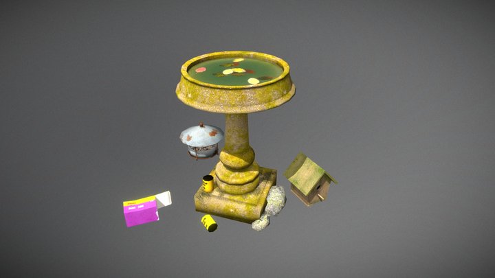 Forest Loner - 3 Simple Props 3D Model