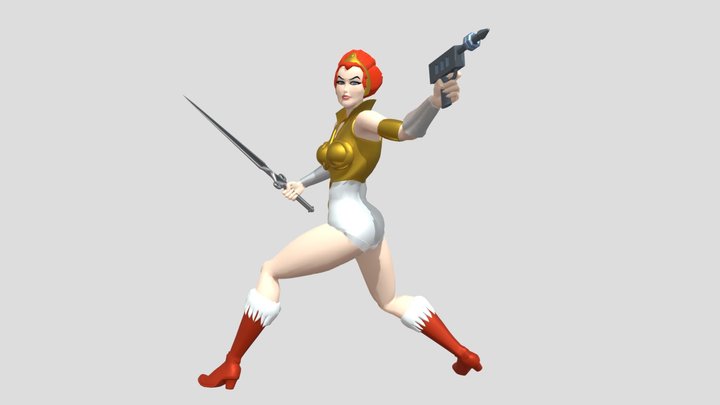 Teela - Classic Warrior Goddess Low-poly 3D Model