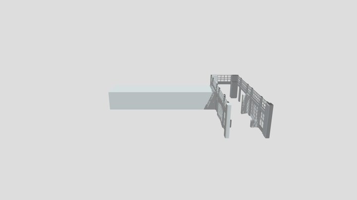 Windowed Hallway 3D Model
