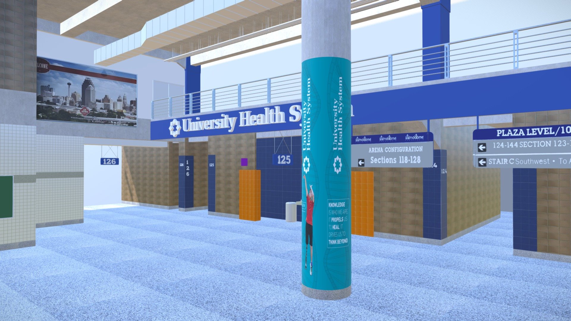 Alamodome UHS Sec. 124 125 - 3D model by Titan Sign Company ...