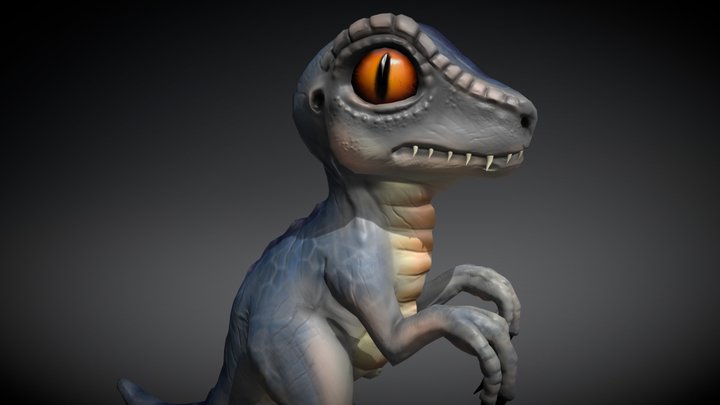 Velociraptor Blue 3D Model