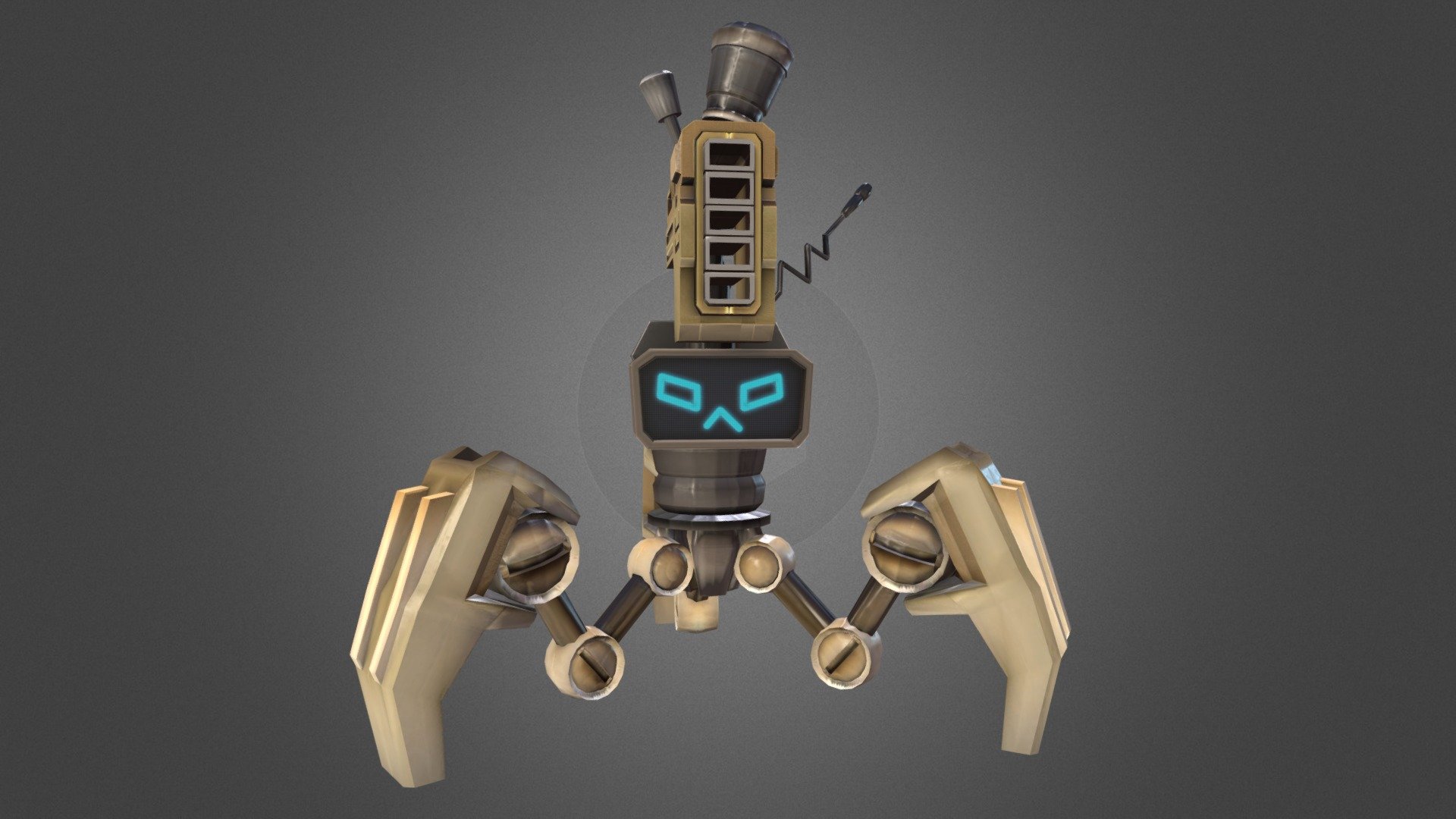 Giant Toon Bot - 3d Model By Led2012 [0f6fd44] - Sketchfab