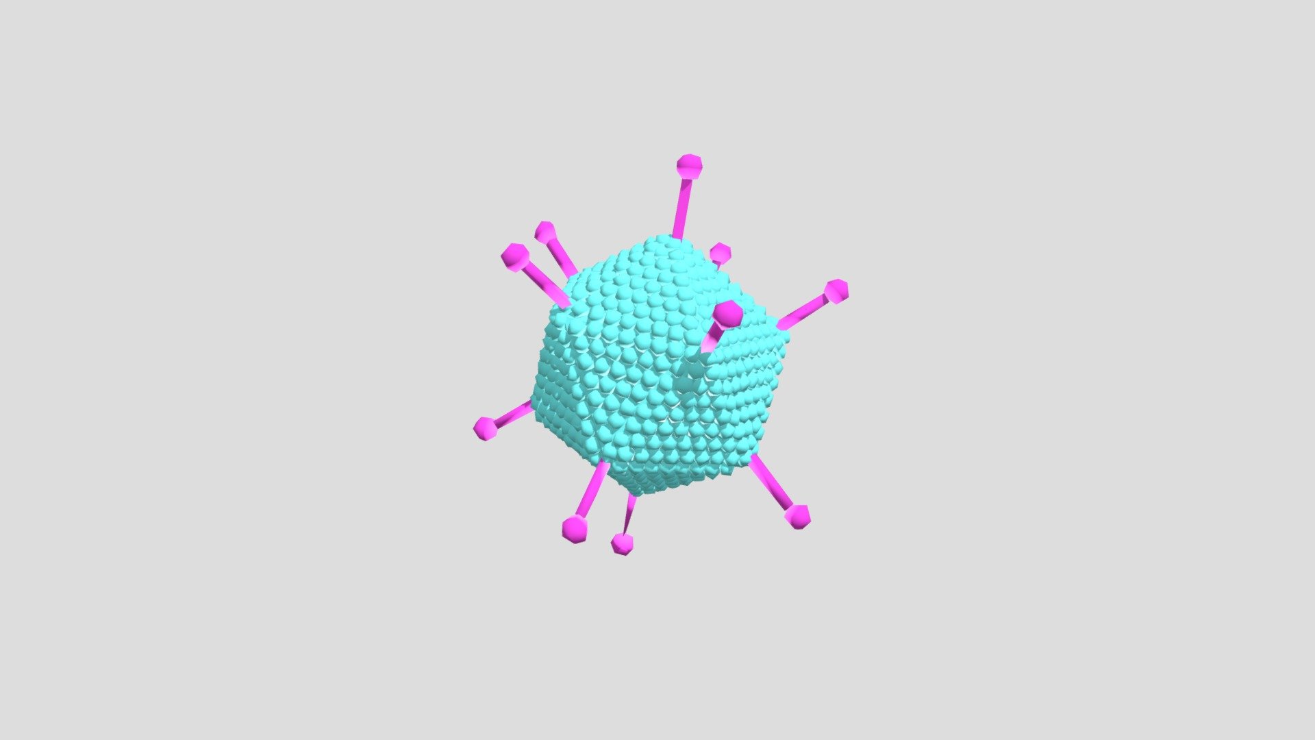 Adenovirus with DNA - 3D model by afarhans12 [0f701c9] - Sketchfab