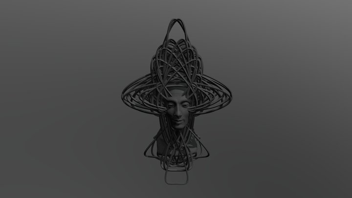 Enneper Curve Art + Nefertiti (003a) 3D Model
