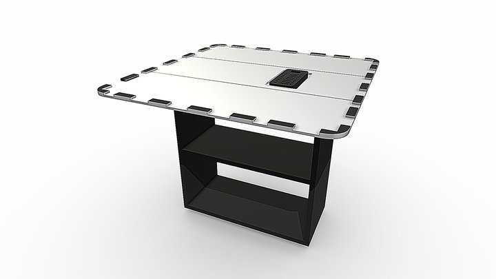 Table With Pill Dispenser 3D Model