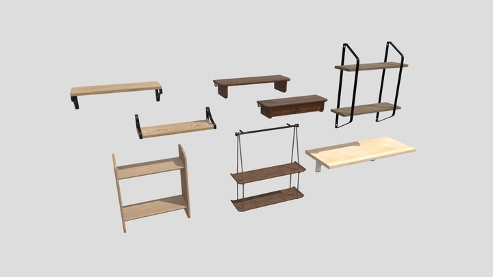 Wall Shelf Pack 3D Model