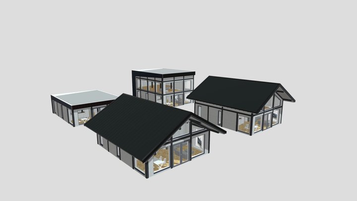 Models 1, 1extra, 2, 2extra 3D Model